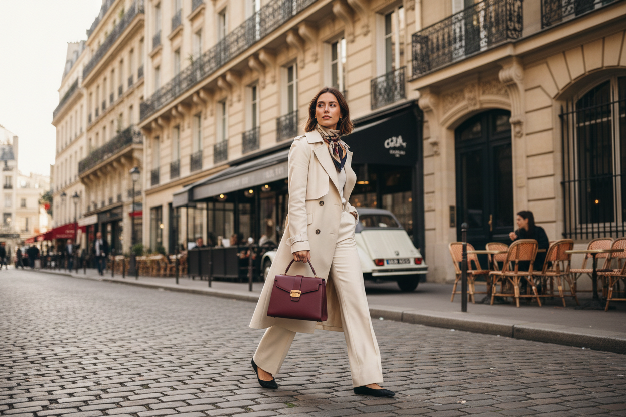 femme avec sac a main dans paris 